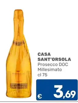 C+C Cash and Carry Casa Sant'Orsola Prosecco DOC Millesimato offerta