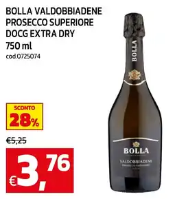 C+C maxigross Bolla Valdobbiadene Prosecco Superiore DOCG Extra Dry offerta