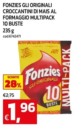 C+C maxigross Fonzies gli originali croccantini di mais al formaggio offerta