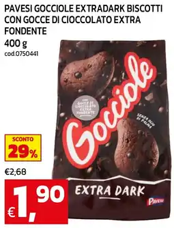 C+C maxigross Pavesi Gocci ole Extra Dark Biscotti offerta