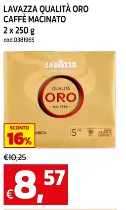 C+C maxigross Lavazza qualità oro caffè macinato offerta