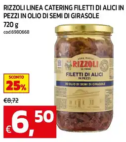 C+C maxigross Rizzoli filetti di alici in pezzi offerta