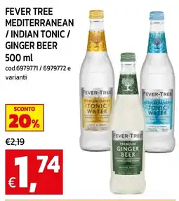 C+C maxigross Fever Tree Mediterranean / Indian Tonic / Ginger Beer offerta