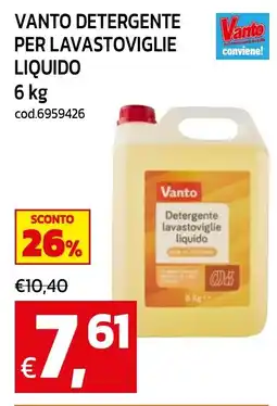 C+C maxigross Vanto Detergente per lavastoviglie liquido offerta