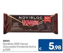 C+C Cash and Carry Novibloc 50% Cacao Cioccolato Fondente Extra offerta