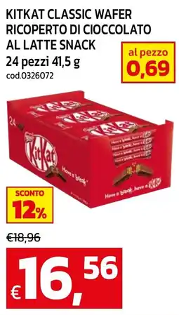 C+C maxigross KitKat Classic Wafer offerta