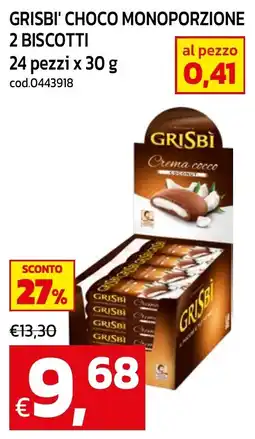 C+C maxigross Grisbi' choco monoporzione offerta