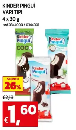 C+C maxigross Kinder Pinguì offerta
