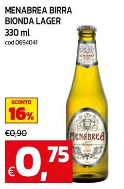 C+C maxigross Menabrea birra bionda lager offerta