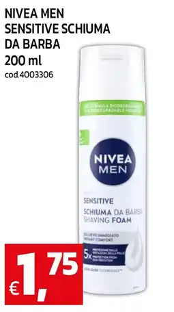 C+C maxigross Nivea men sensitive schiuma da barba offerta
