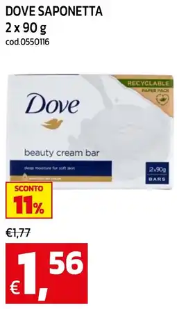 C+C maxigross Dove saponetta beauty cream bar offerta