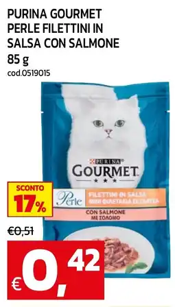 C+C maxigross Purina Gourmet Perle filettini in salsa con salmone offerta