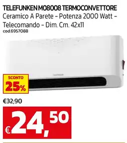 C+C maxigross Telefunken termoconvettore ceramico a parete offerta