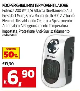 C+C maxigross Kooper ghibli mini termoventilatore offerta