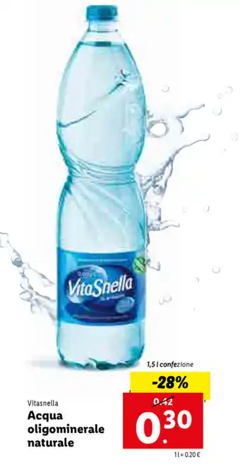 Lidl Acqua oligominerale naturale offerta