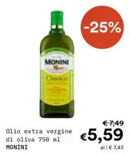 Borello Supermercati Olio extra vergine di oliva MONINI offerta