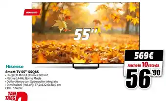 Hisense Smart TV 55" 55Q8S