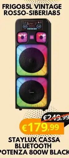 MEGA Staylux cassa bluetooth potenza 800w black offerta