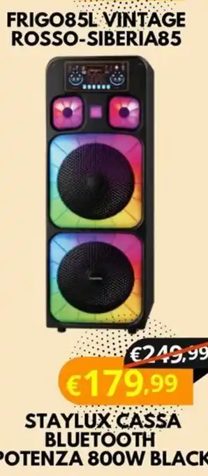 Staylux cassa bluetooth potenza 800w black