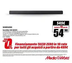 MediaWorld Samsung Soundbar HW-QS90H offerta