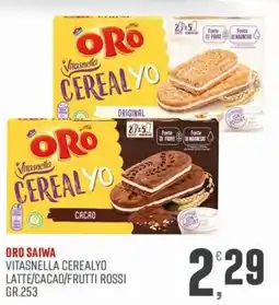Marketpiù Oro Saiwa Vitasnella Cereal Yo offerta