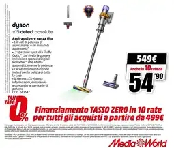 MediaWorld Dyson v15 detect absolute offerta