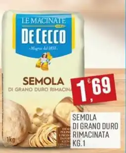 Marketpiù Semola di grano duro rimacinata De Cecco offerta