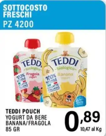 Teddi pouch yogurt da bere banana/fragola
