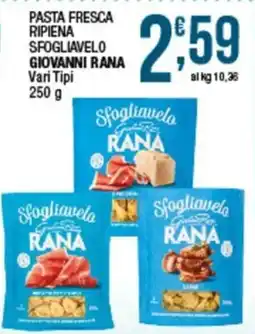 Sidis mini Pasta fresca ripiena sfogliavelo giovanni rana offerta