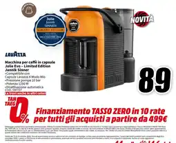 MediaWorld Macchina per caffè in capsule Jolie Evo - Limited Edition Jannik Sinner offerta