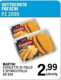 Gecop Cotolette di pollo e spinaci/polli Martini offerta