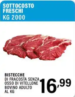 Gecop Bistecche di fracosta senza osso di vitellone bovino adulto offerta