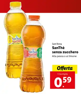 Lidl SanThè senza zucchero offerta