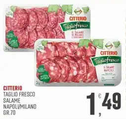 Marketpiù Citterio Taglio Fresco Salame Napoli/Milano offerta