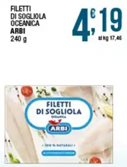 Sidis mini Filetti di sogliola oceanica Arbi offerta