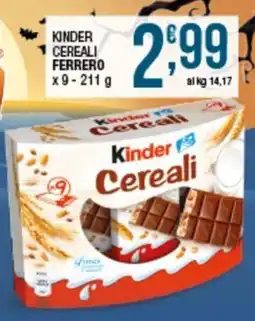 Sidis mini Kinder Cereali offerta