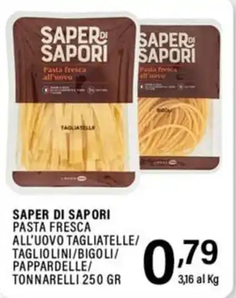 Gecop Saper di sapori pasta fresca all'uovo tagliatelle offerta