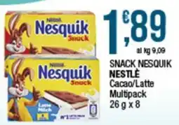 Sidis mini Snack Nesquik Nestlé Cacao/Latte offerta
