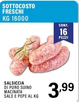 Gecop Salsiccia di puro suino macinata sale e pepe al kg offerta