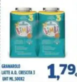 Orizzonte Supermercati Granarolo Latte A.Q. Crescita 3 offerta
