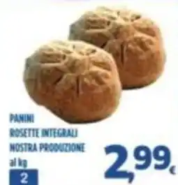 Orizzonte Supermercati Panini rosette integrali nostra produzione offerta