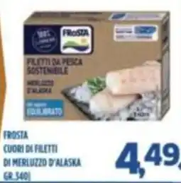 Orizzonte Supermercati Frosta cuori di filetti di merluzzo d'alaska offerta