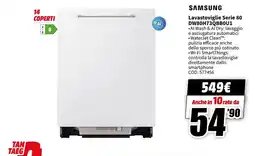 MediaWorld Samsung Lavastoviglie Serie 80 offerta