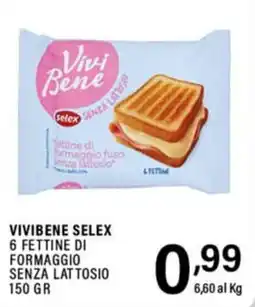 Gecop Vivibene Selex fettine di formaggio fuso senza lattosio offerta