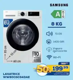 Euronics Bruno Samsung lavatrice offerta