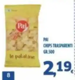Orizzonte Supermercati Pai chips trasparenti offerta