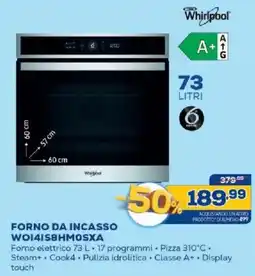 Euronics Bruno Whirlpool forno da incasso offerta