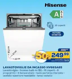 Euronics Bruno Lavastoviglie da incasso Hisense offerta
