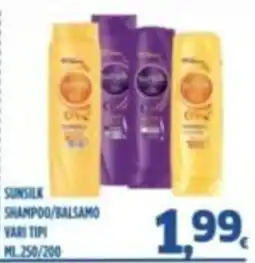 Orizzonte Supermercati Sunsilk shampoo/balsamo offerta