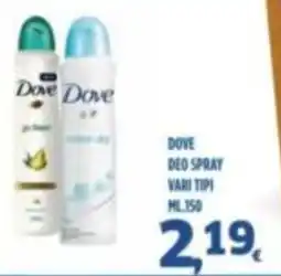 Orizzonte Supermercati Dove deo spray offerta